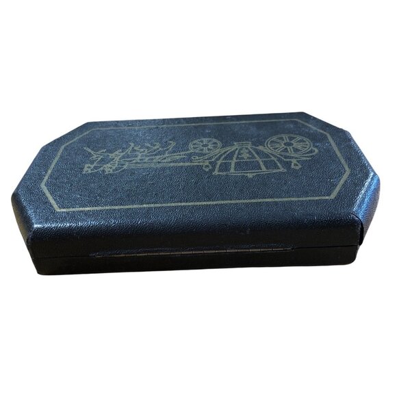 Vintage Stacy Cufflinks Tie Clips Set Mother Of Pearl Rhinestone Details Mens - Picture 12 of 16